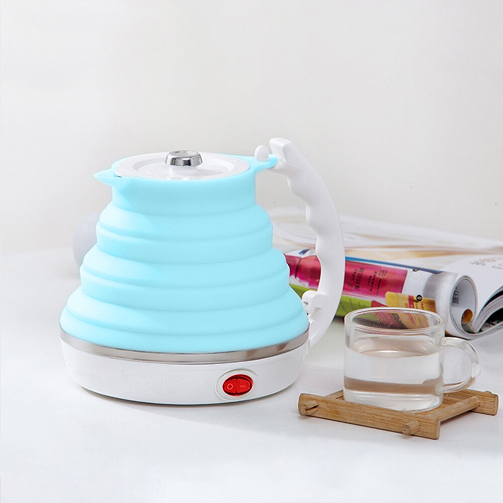 Bouilloire électrique colorée 600ML grande capacité bouilloire pliante Portable et pliable bouilloire électrique pour sortant et voyage
