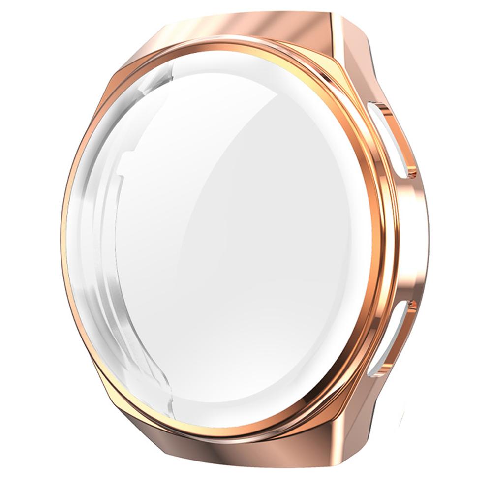 Funda para Huawei Watch GT 2e, carcasa suave de TPU, marco de cobertura completa, accesorios de reloj inteligente, parachoques + Protector de pantalla, reloj Huawei GT2E: rose gold