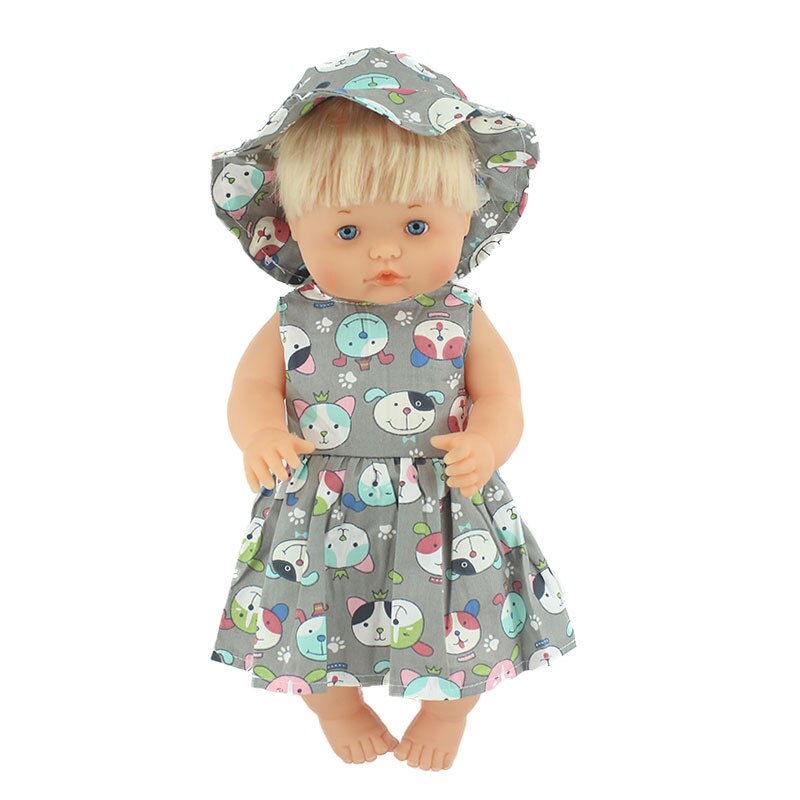 Clothes Fit 40cm 41 cm Nenucos Doll Nenuco Ropa y su Hermanita Purple Long Sleeves T-shirt Purple Dots Pants With Hat: 05