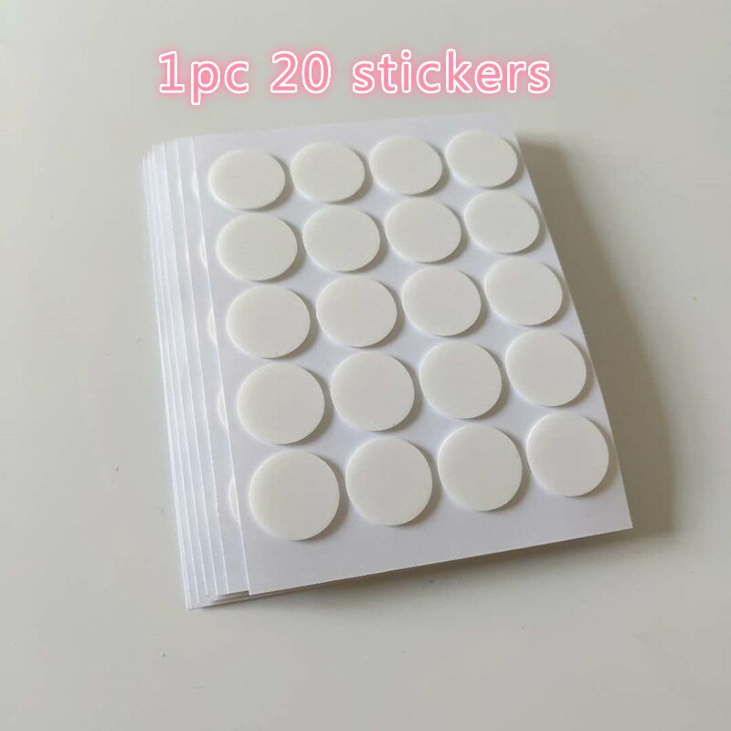 Pak Van 20/100/200 Kaarsenlont Stickers Dubbelzijdig Klevende Dots Voor Kaars Maken 20Mm 1Mm: white 1pc