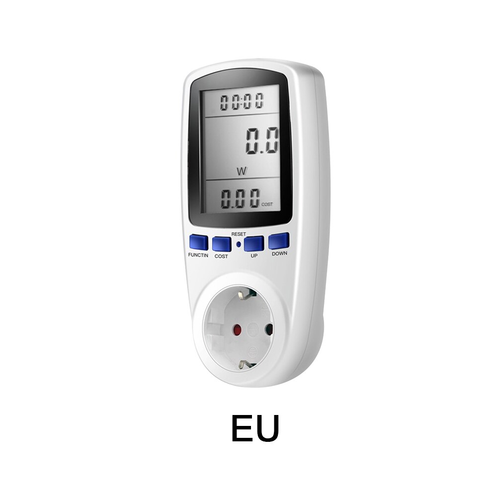220V EU 120V US AC Power Meter Digital LCD Power Meter Wattmeter Socket Wattage Kwh Energy Meter Measuring Outlet Power Analyzer: EU Plug 1PC