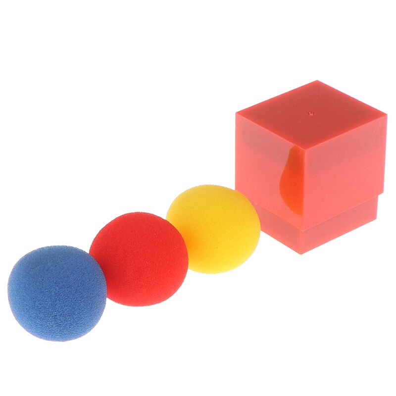 1set(2 block 3 balls) Magic Tricks Kids Close Up Magic Prop Easy to do For Magicians kids magic