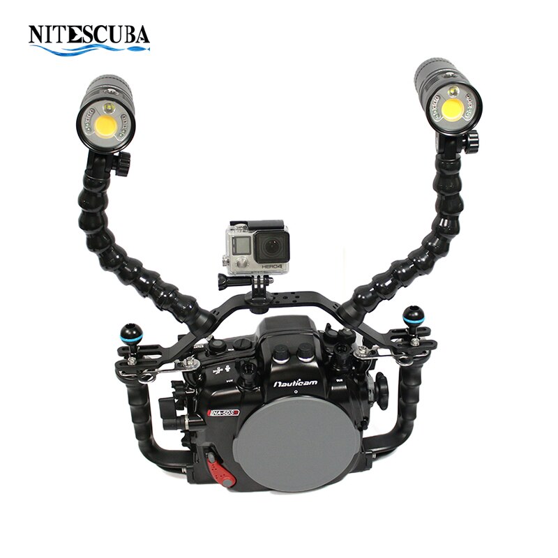 Nitescuba-soporte de Carcasa para cámara de buceo, bandeja de mango, soporte de agarre, barra transversal de elevación para fotografía subacuática Nauticam