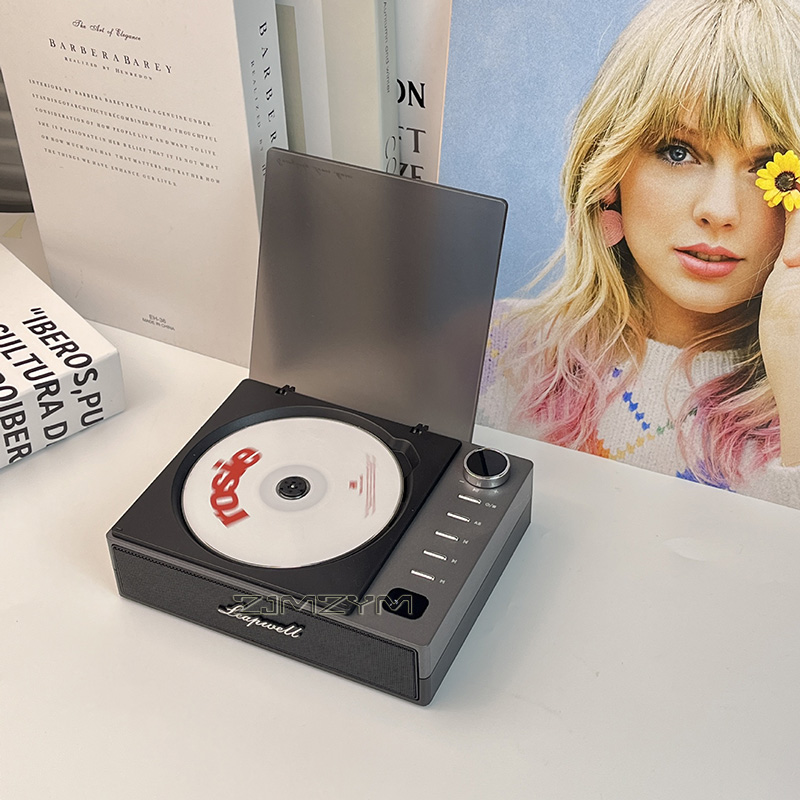 Portable CD Player Wireless Bluetooth Speakers FM Radio Music Album Player Home CD Machine With Screen, Rechargeable: Colorful