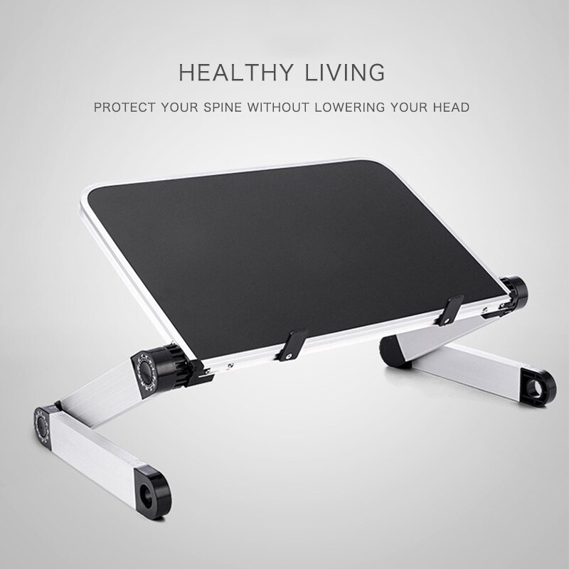 Adjustable Computer Table Aluminum Alloy Laptop Desk 360 Degree Laptop Stand Foldable Computer Table Stand Tray Notebook Stand