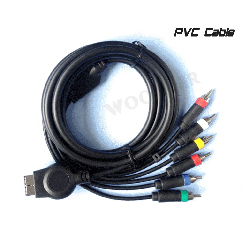 Multi AV Out Cable 1.8m 6FT Component for PlayStation 3 PS3 PS2 Game Accessories Connect TV Sound Lead Braided Cables: PVC