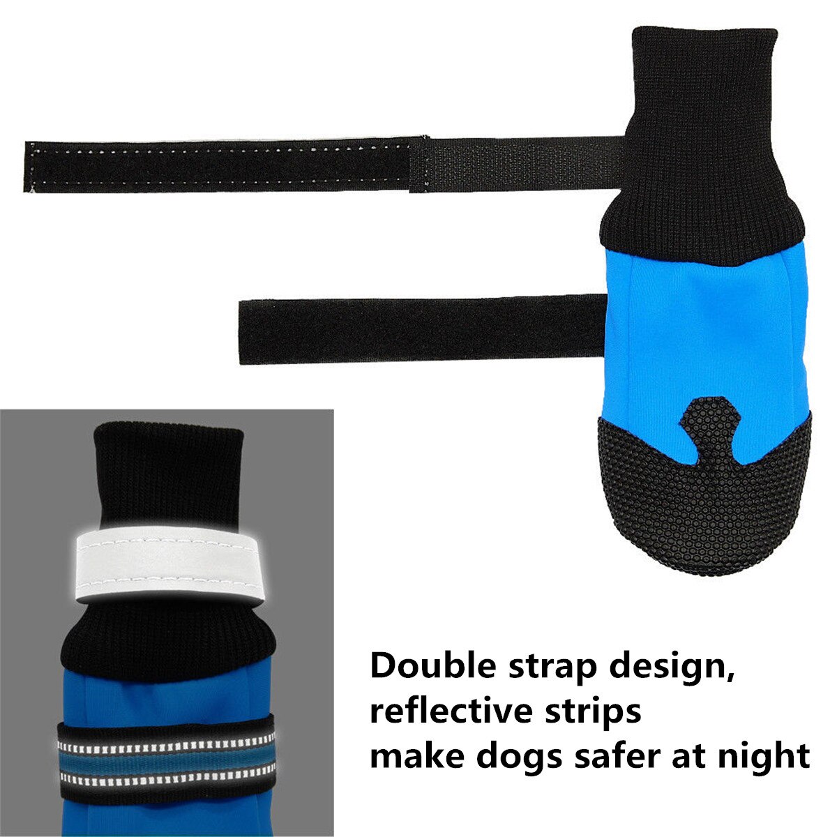 4 Stuks Warm Grote Hond Schoenen Winter Reflecterende Waterdichte Hond Boot Anti-Slip Sok Voor Medium Grote Honden Binnenshuis en Buiten S/M/L/Xl