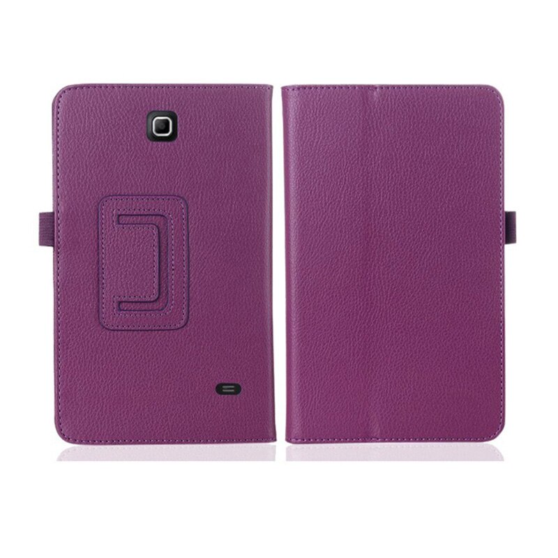 Funda de piel sintética para tableta samsung galaxy tab 4 8,0 SM-t331, accesorios para tablet, 8,0 pulgadas, T330, T331, T335: purple