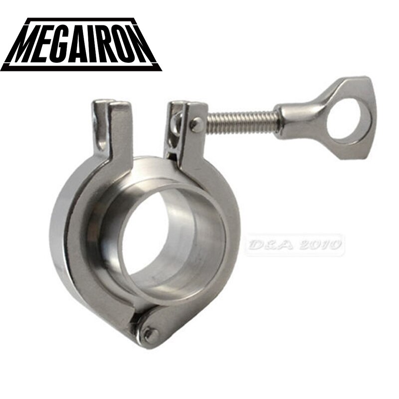 MEGAIRON 3" OD 76mm Sanitary Pipe Weld Ferrule OD 89MM Flange + 3" Tri Clamp + 3" PTFE Gasket Stainless Steel SS316 Pipe Fitting