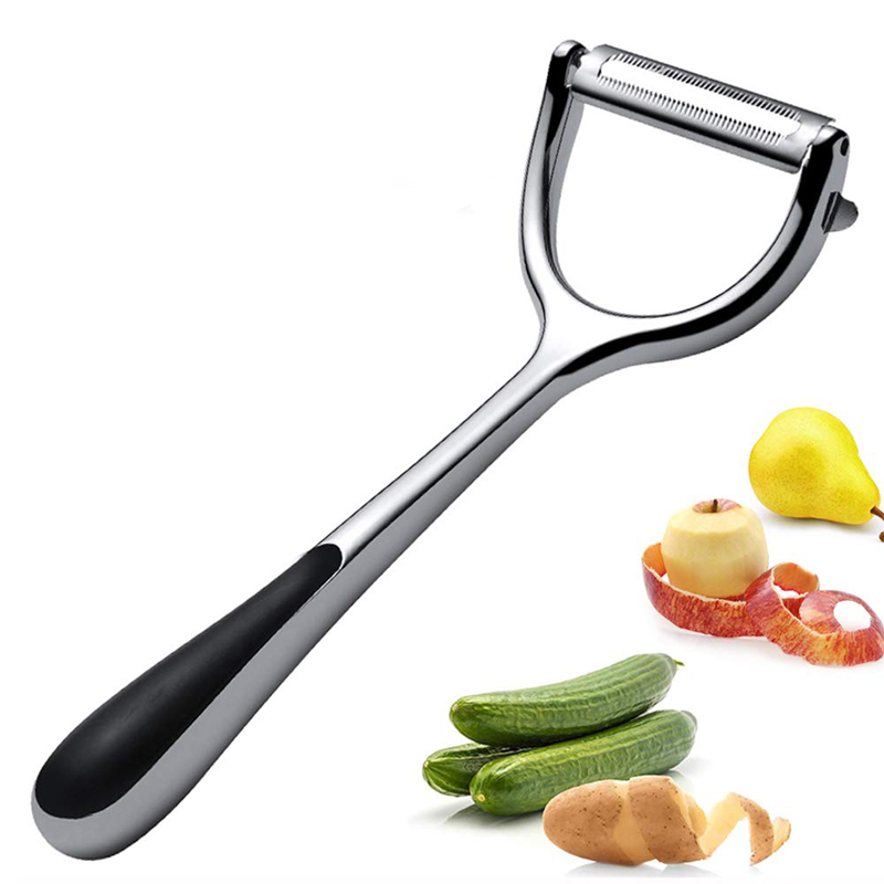 Fruit Dunschiller Rvs Dunschiller Metal Sharp Gekarteld Lemmet Apple Wortel Dunschiller Slicer Rasp Keuken Gereedschap