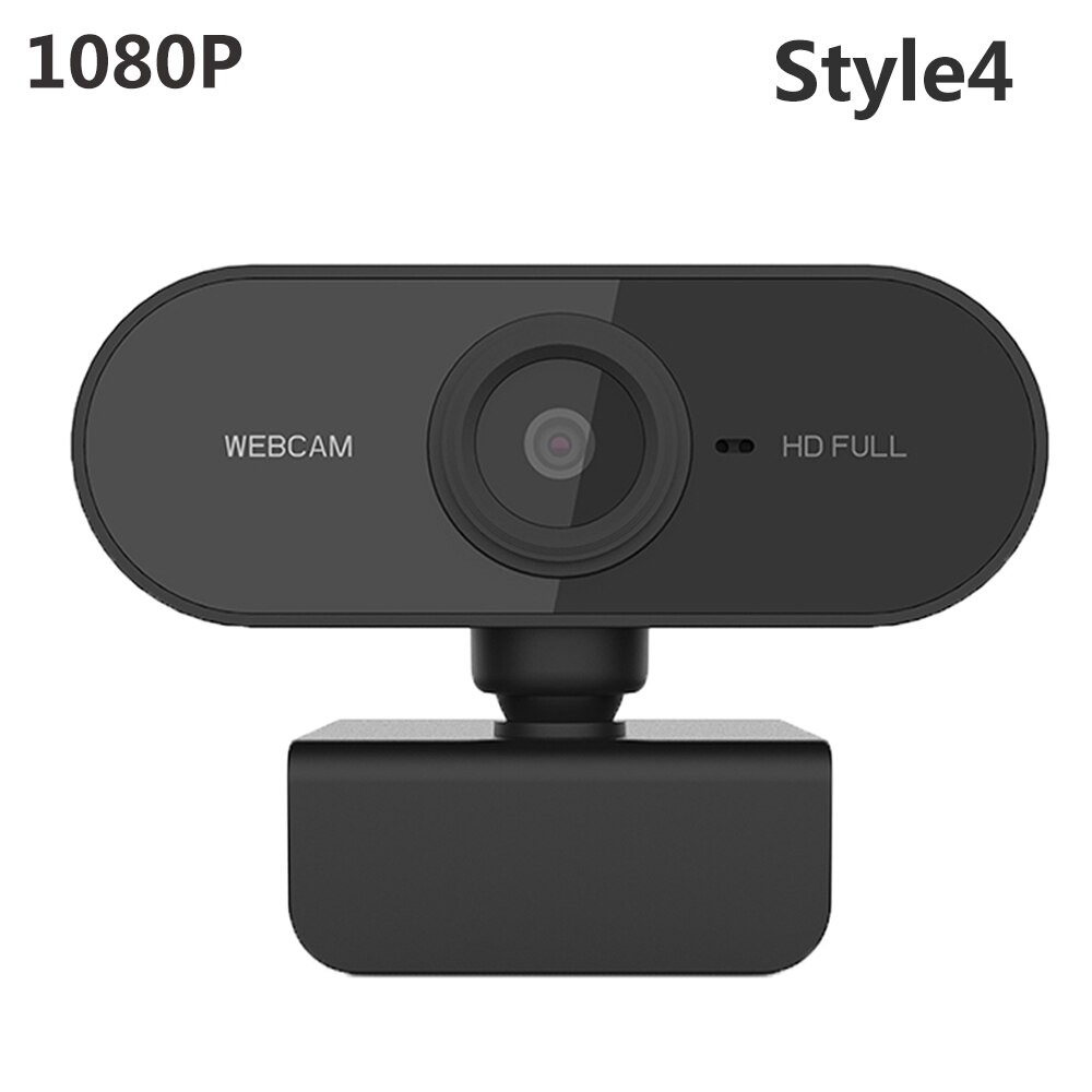 Caméra HD rotative avec microphone, webcam de résolutions 1080, 720 ou 480 pixels, mini accessoire pour ordinateur de bureau et PC portable, dispositif pour enregistrement de vidéo et travail: 1080P Style4