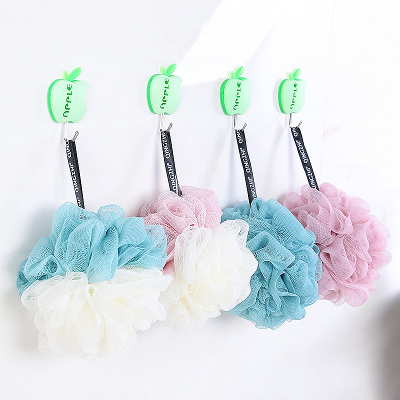 Superlyxig stor badboll, koreansk badboll, ryggsvampbadhandduk, blombadboll.