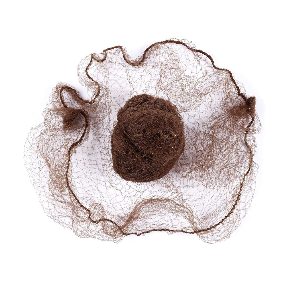 20Pcs Durable Nylon Hair Net For Bun Hair Hair style Tool Black Blonde Brown 5Mm Hair Net For Wigs Mesh Hair Styling Hairnets: Not Dyed