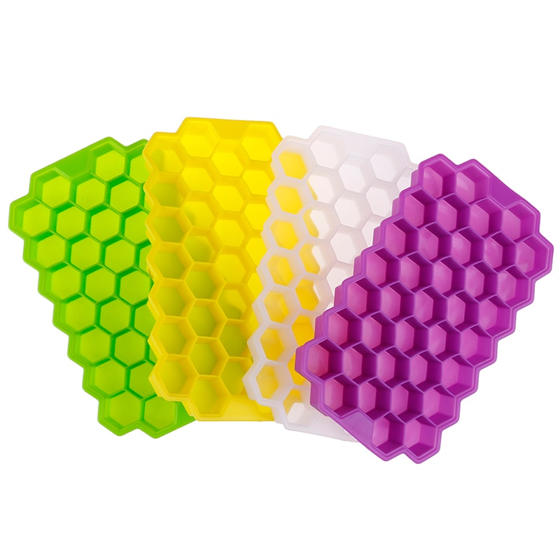 20.5cm x 12cm x 2.5cm isterningeforme opbevaringsbeholdere isterninge bakke form  #48 honeycomb form isterninge 37 terninger isterning
