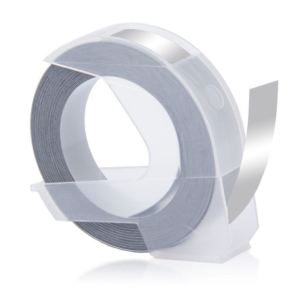 Topcolor kompatybilny Dymo 3D taśmy etykietowe tłoczenie etykiety dla Dymo drukarka do etykiet drukarka wstążka maszyna do etykietowania 1610 Motex E101: Silver