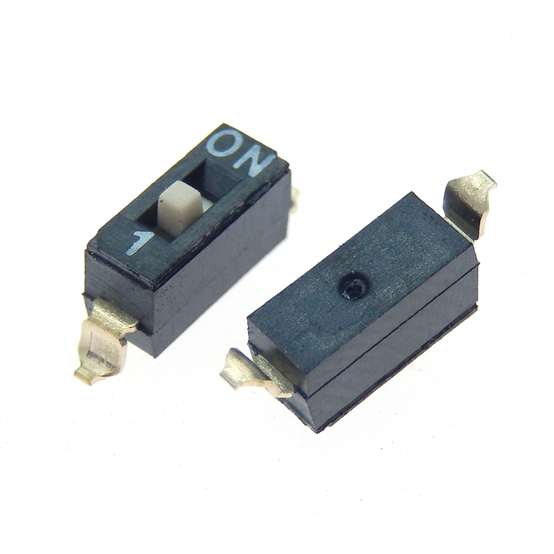 10pcs/lot Slide Type SMT SMD Dip Switch, 2.54mm Pitch 2 Row 4 Pin 2 Position / 8 pin 4 Position / 16 pin 8 Position: green