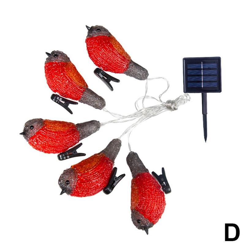 Bird Led String Light Robin Acrylic Mockingbird Solar Garland Led String Usb Battery Fairy Decoration Clip Lights With Powe W3d8: D