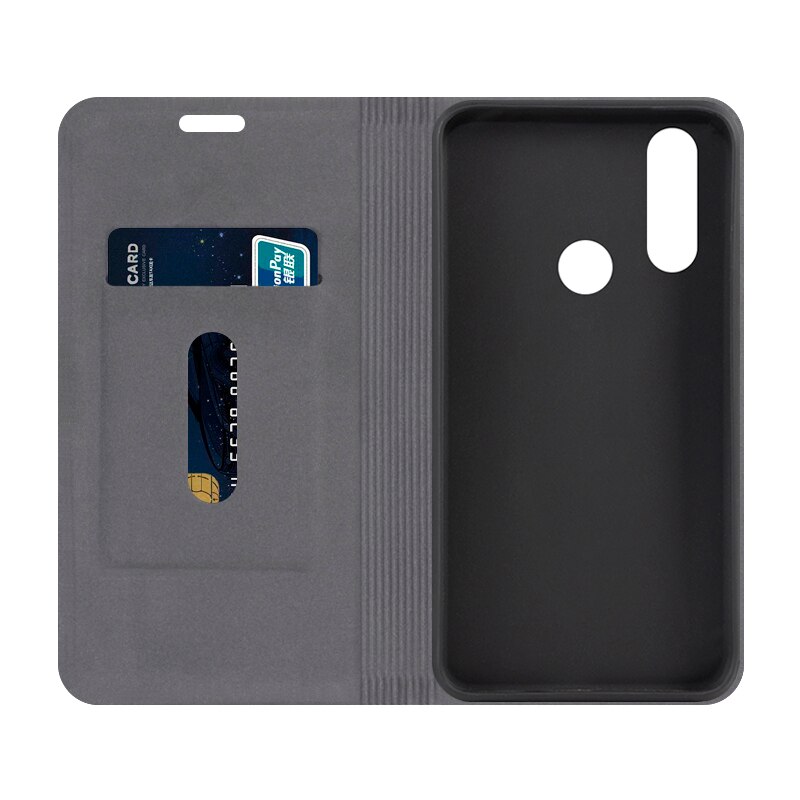 Houtnerf PU Lederen Telefoon Case Voor Oukitel C17 Pro Flip Case Voor Oukitel C17 Business Wallet Case Zachte Siliconen back Cover