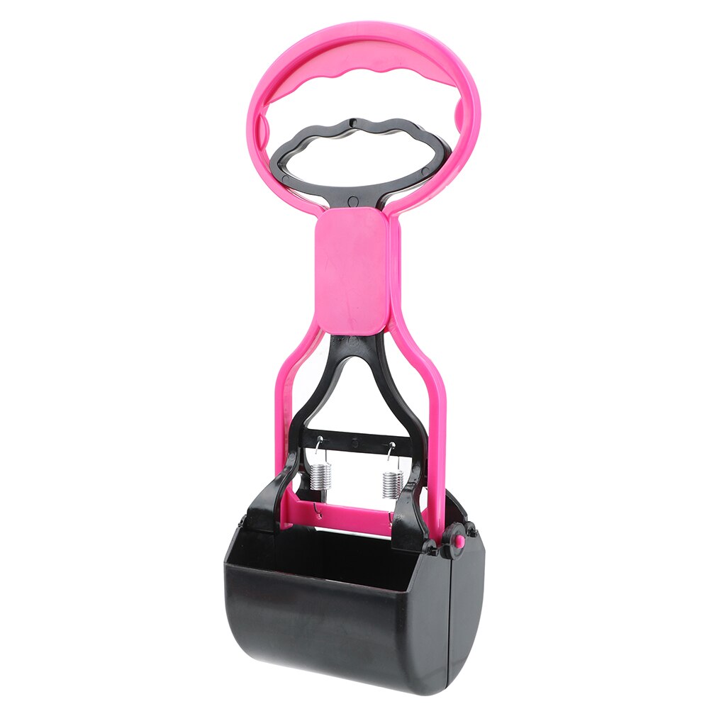 Clean Pick Up Dier Afval Schop Lange Handvat Huisdier Pooper Scooper Outdoor Schoonmaken Tool Kat Afval Picker Dierbenodigdheden: Roze