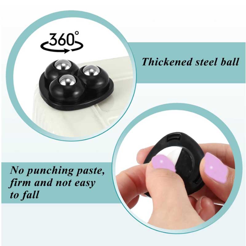 8pcs~4pcs Self-Adhesive Rollers For Furniture Universal Pulley Rotating Wheels Swivel Caster Wheel Roller for Box Skate Cabinet