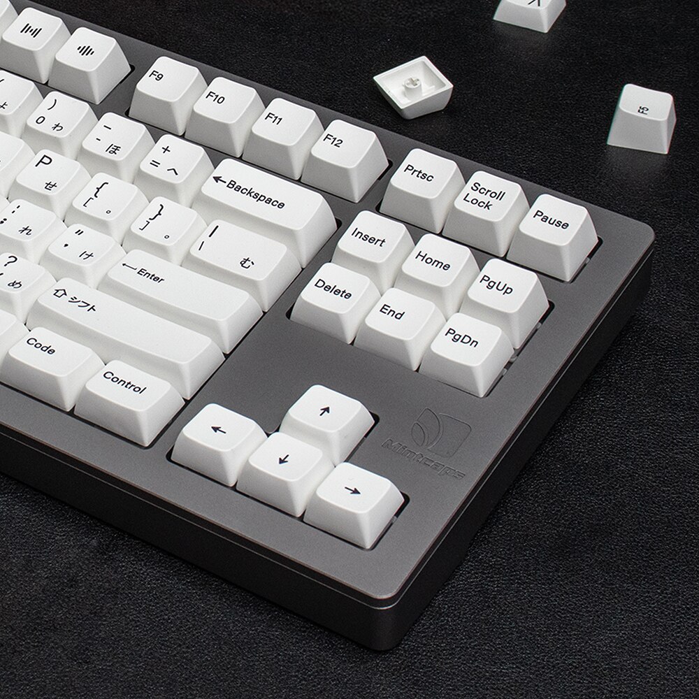 GMK Clone Minimalist Japanese White 126 Key XDA Profile PBT Keycap Dye Sub For Mechanical Keyboard GK61 64 68 87 96 980 104 108