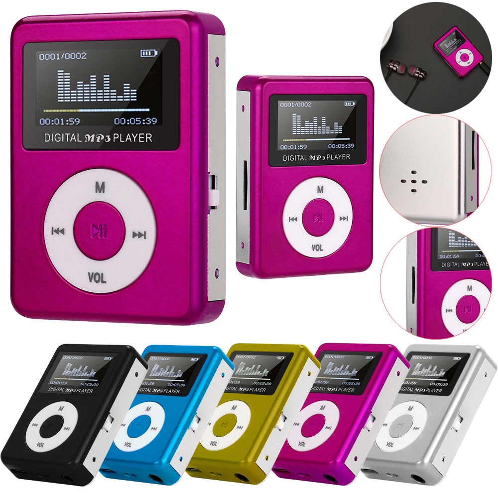 USB Mini MP3 Player LCD Screen Colorful USB Hi Fi Music Player Support 32GB Micro SD TF Card