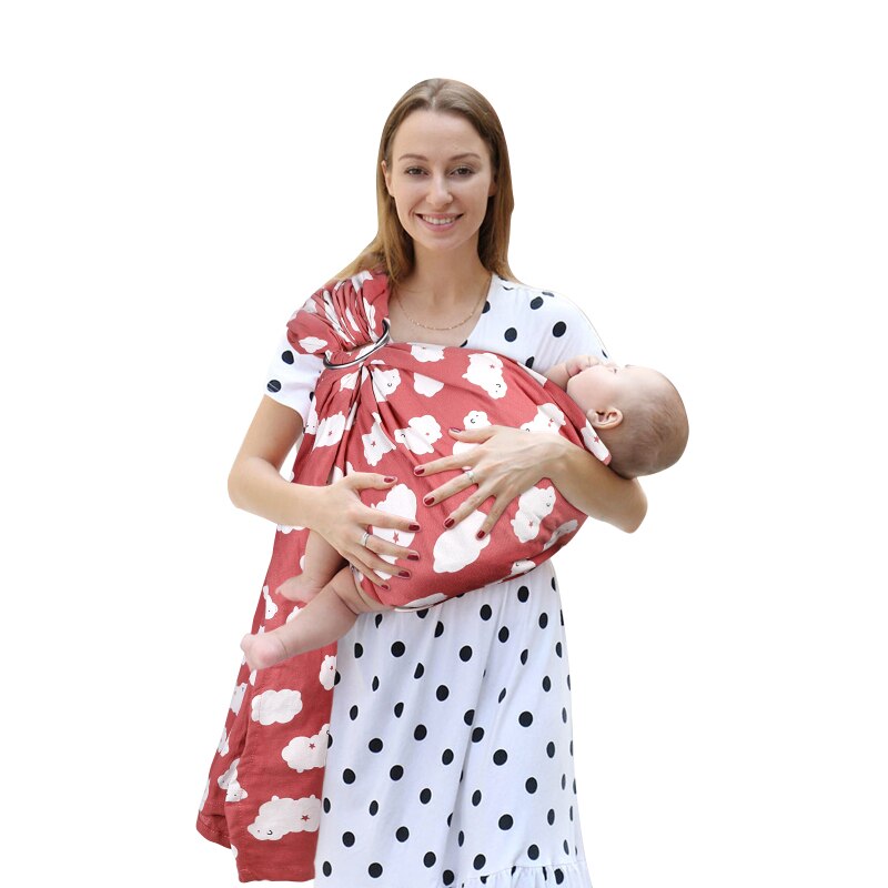 Infant Baby Back Scarf Carrier Kid Fashionable Baby Sling Wrap Cotton Soft Breathable Newborn Back Scarf Portable Baby Sling