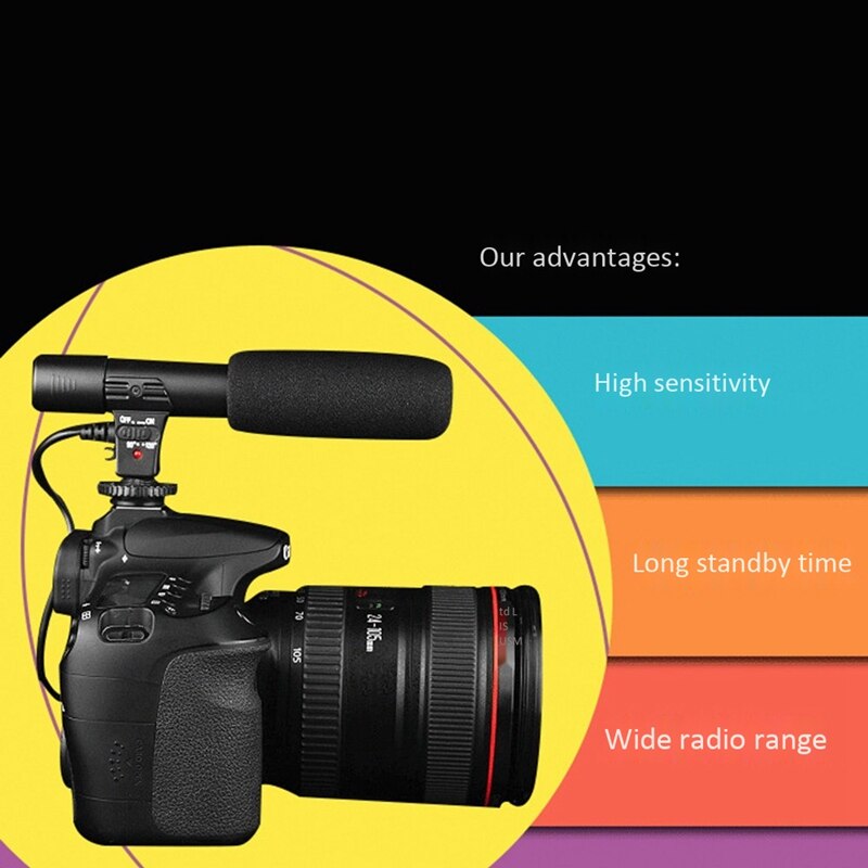 Parabrezza Per Microfono Fotocamera - Antivento, Antipolvere, Per Vlog Esterni, Compatibile Con Hot Shoe - Foto 2