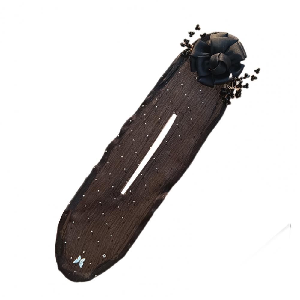 Juego de rizador de moño Floral para mujer, herramienta de rollo a presión fácil para peinado de cabello largo, Kit de torsión de moño Perezoso: Blanco