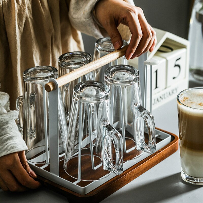 Taza de café en capas de vidrio templado, sin plomo, resistente al calor, para zumo de frutas, divertida taza de té, tazones para café, creativa
