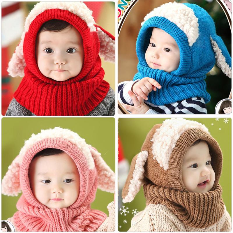 Kanin lue skjerf sett låve takrenne vinter strikket lue og skjerf sett smålåve låve varm fleece maske balaclava lokk