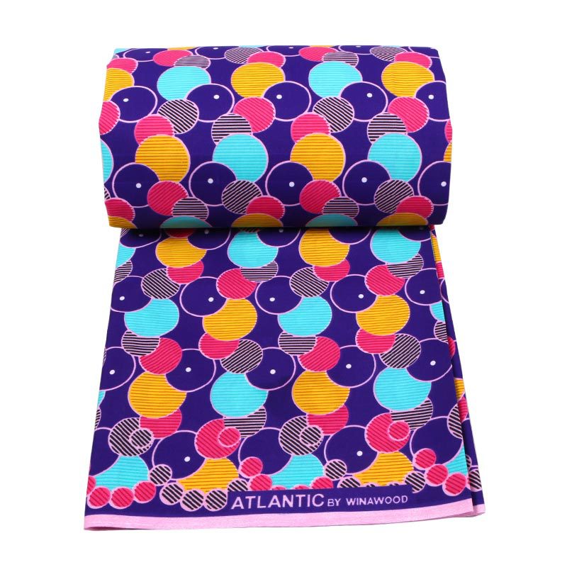 Afrikansk polyester voks print stof ankara bintareal voks afrikansk stof til festkjole