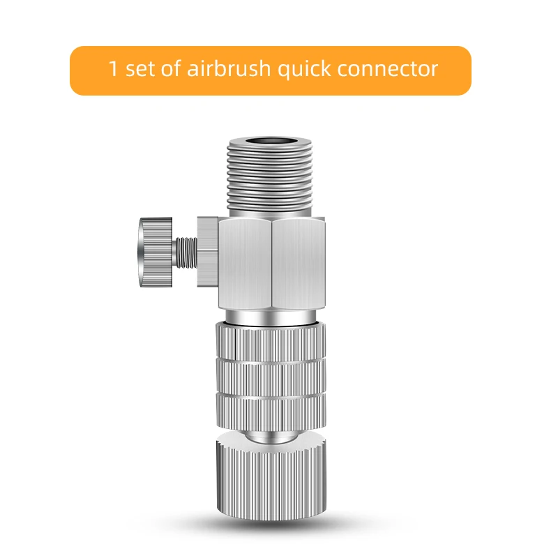 Air Brush Quick Release Coupling Adapter Airbrush Adjustment Control Valve Quick Disconnect Fit 1/8"Tool for Airbrush Sprayer: grey