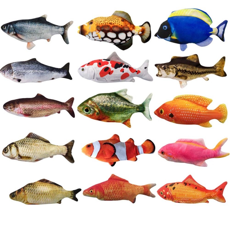 Pet Soft Electronic Fish Shape Cat Toy Electric USB Charging Simulation Fish Toys Funny Cat Chewing Playing Supplies Dropshiping