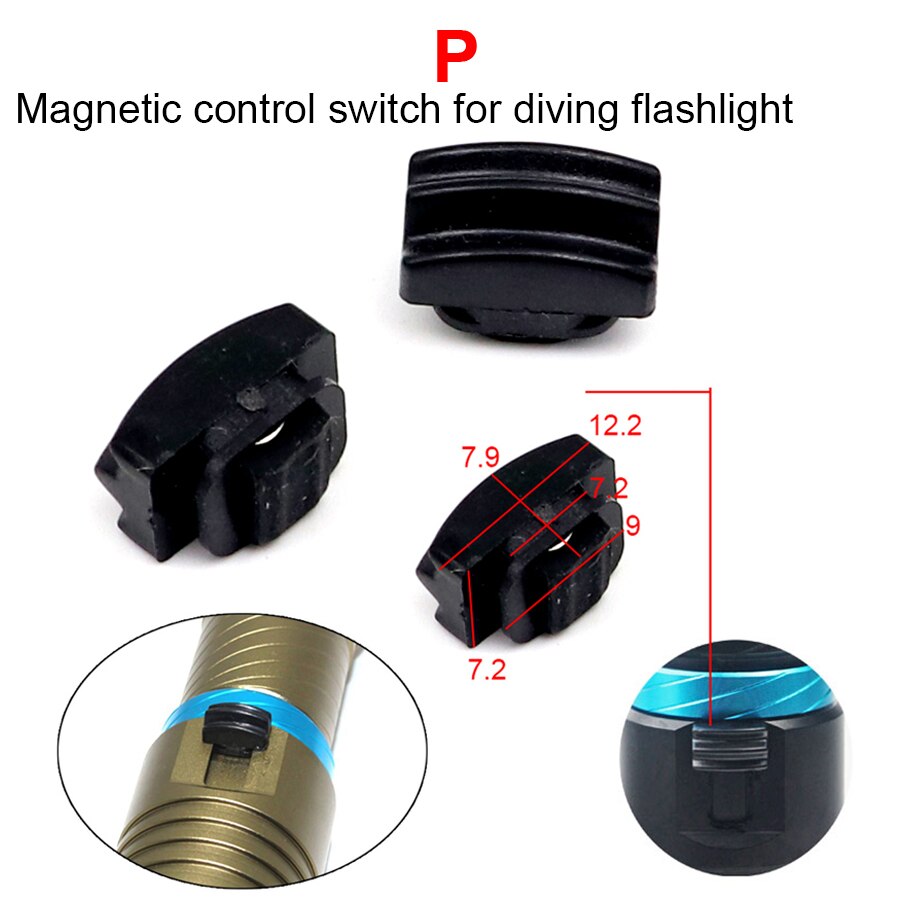 LED Taschenlampe drücken Taste Schalter AUF aus Elektrische Taschenlampe Schwanz Schalter T6 Q5 C8 501B 502 DIY reparatur Aktualisierung teil für LED Taschenlampe lampe: P