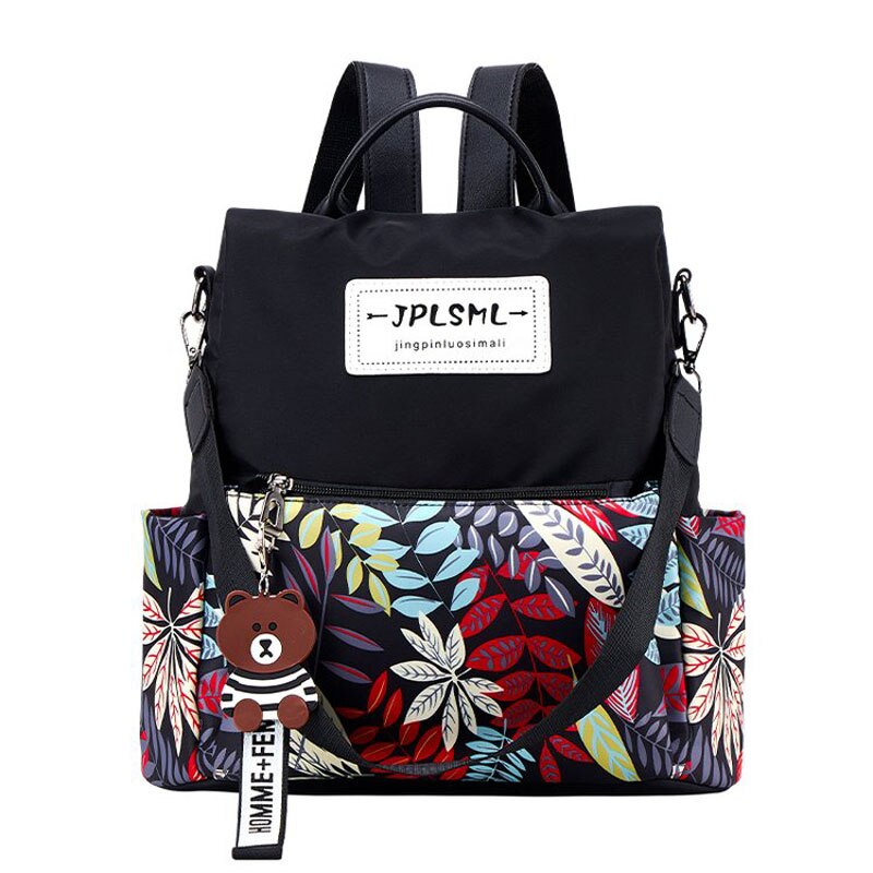Multifunctionele Rugzak Vrouwen Waterdichte Oxford Tassen Vrouwelijke Anti Diefstal Rugzak Schooltas Voor Meisjes Bloemen Gedrukt Reizen Backbag