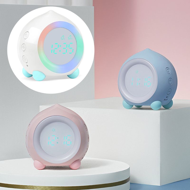 1 Set Kinderen Digitale Wekker Zonsopgang Simulator Met Led Nachtlampje Lamp Voor Jongens Meisjes Slaapkamer Decoratie