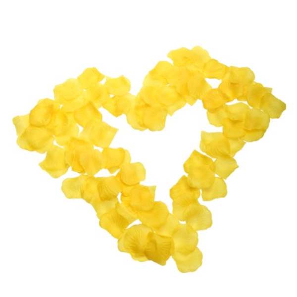 100pcs cloth Rose Petals Wedding Party Table Decorations Flowers (Yellow)