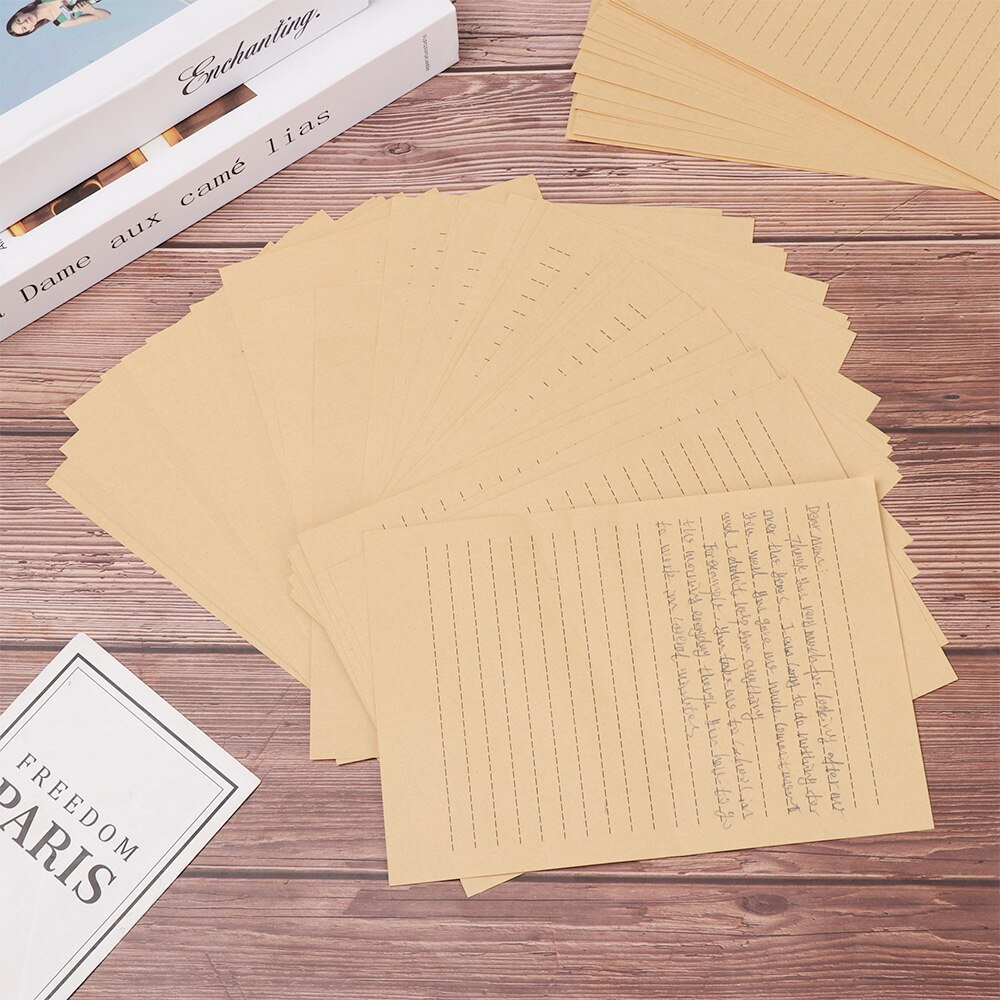 25 Sheets Retro Kraft Paper Empty Letter Paper Printing Writing Thick Memo Craft Paper Postcards DIY Graffiti Hand Making Paper