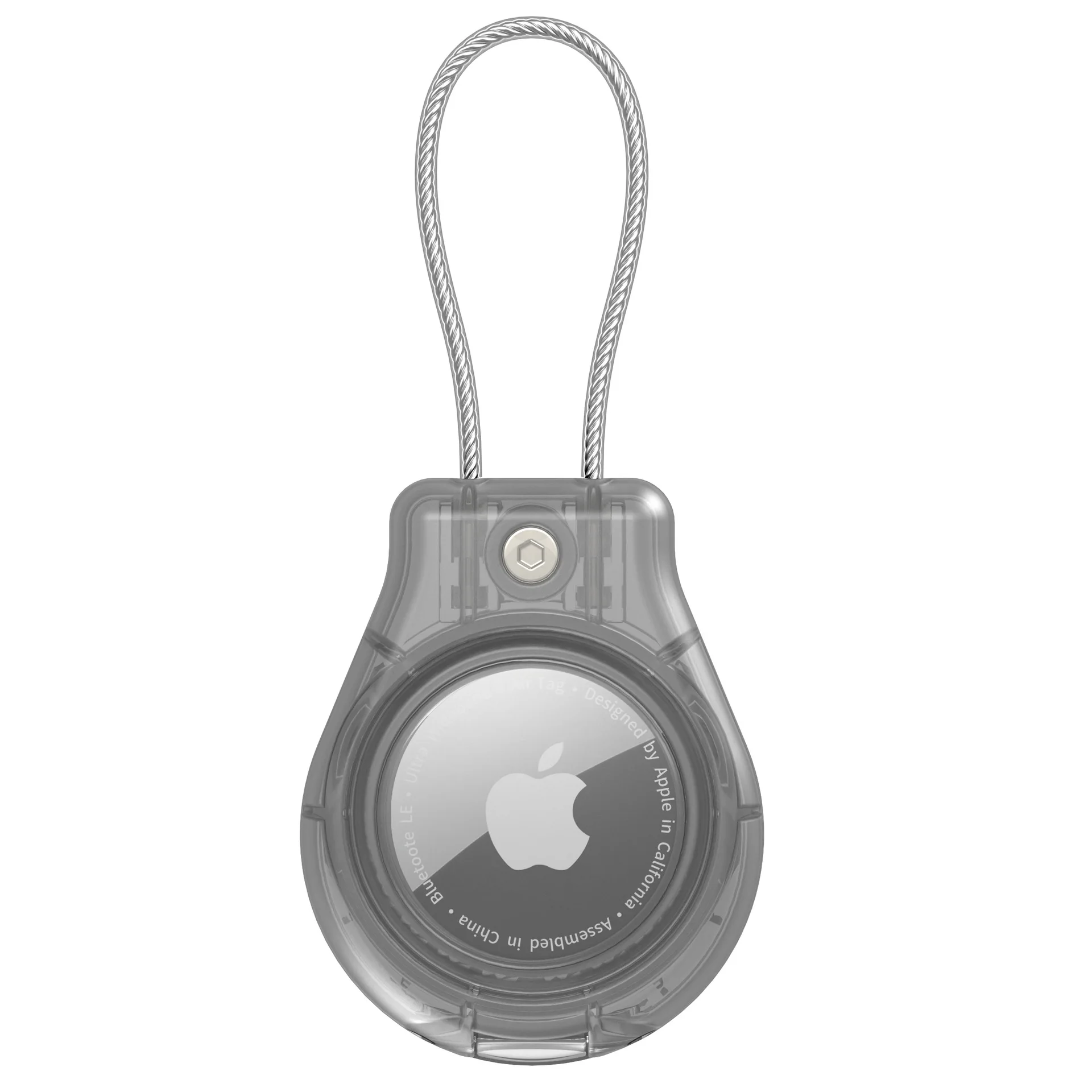 Wasserdichte Abdeckung für Apple AirTag Schlüsselanhänger-Halterung mit Drahtkabel, Anti-Verlust-Tracker-Zubehör für Gepäck, Rucksack, Airtag-Hülle