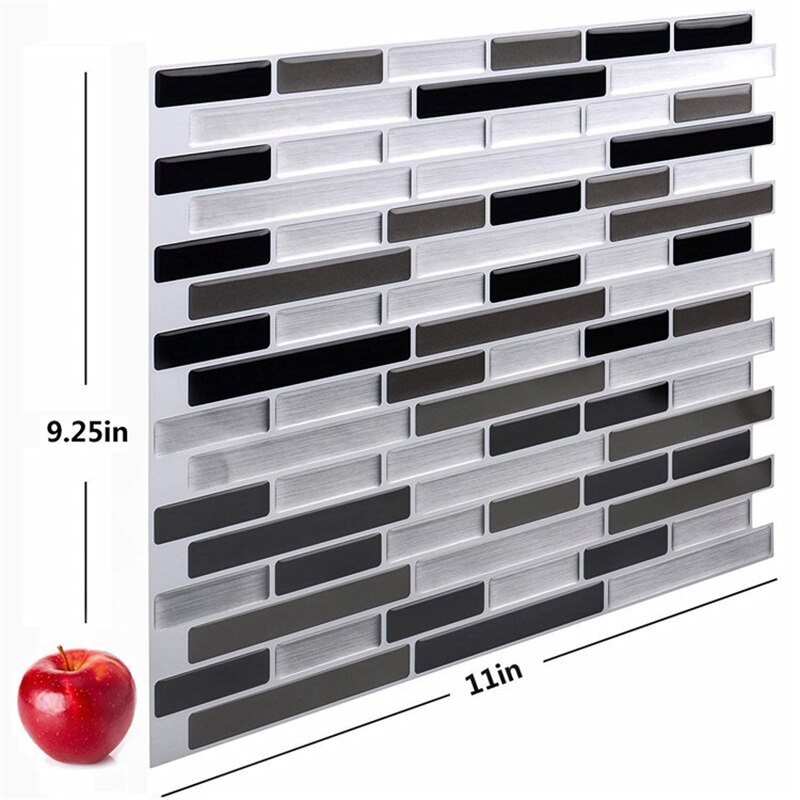 3d veggklistremerker murstein tapet fliser til kjøkken dårlig backsplash anti-fliser hjemmeinnredning 28 x 23.5cm