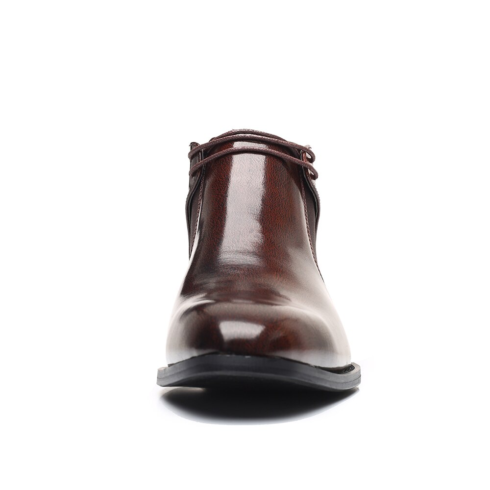 Mænd støvler sko ankelstøvler vintage komfortable chelsea støvler herre slip on luksus sko