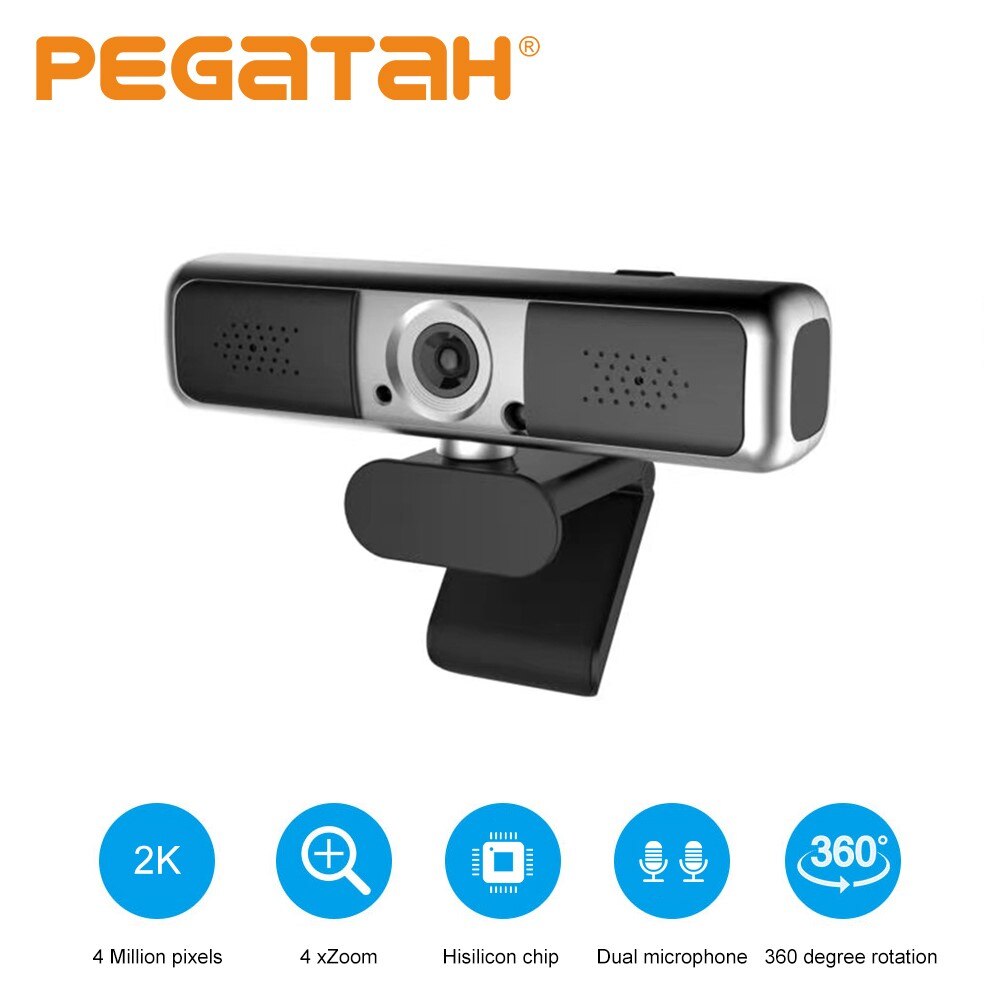 2K 4X ZOOM webcam Web camera with microphone web camara for pc webcam 1080p 30fps usb camera webcam full hd 1080p webcam for pc