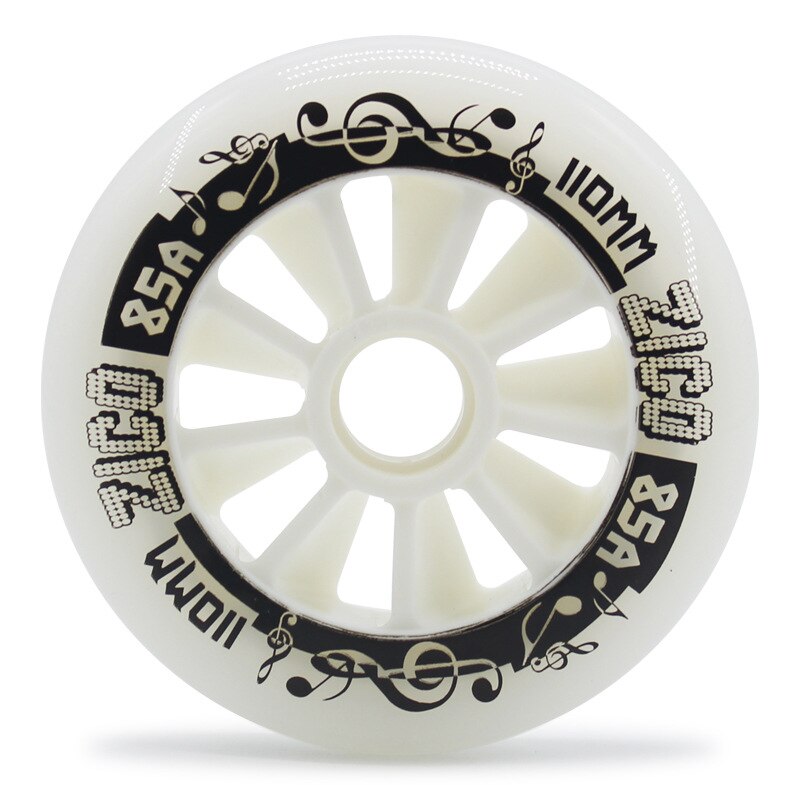 85A 90Mm 100Mm 110Mm Inline Skates Wielen Band Voor Schaatsen Schoenen Banden Vervangen Powerslide Cityrun Simmons skates Wiel: WHITE / 90mm