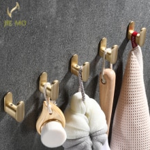 Geborsteld Goud Jas Haak Badkamer Muur Haak Deur Terug Haak Enkele Jas Haak Wc Handdoek Haak Messing Materiaal