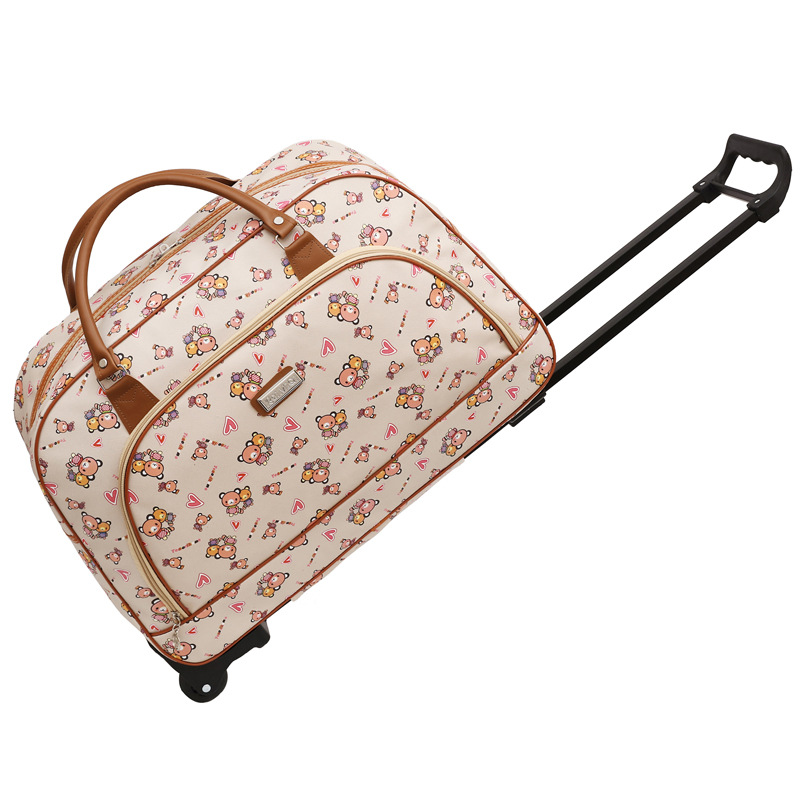 Grote Capaciteit Dames Koffer Trolley Tassen Wieltas Oxford Waterdichte Rollende Bagage Reistas Met Wielen: Blauw