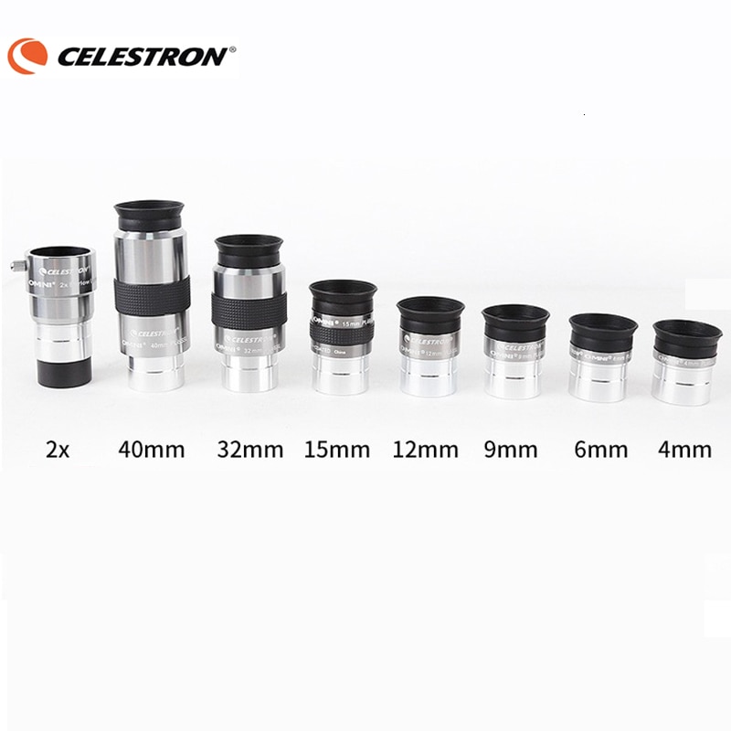 Celestron OMNI 4mm 6mm 9mm 12mm 15mm 32mm 40mm Ploss Oculair 2x Barlow lens FMC Metalen Power Astronomie Monoculaire Telescoop 1.25"