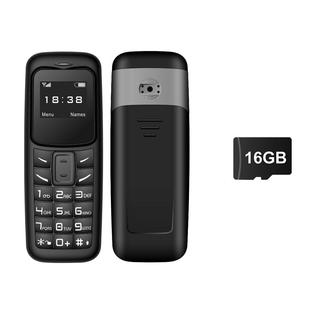 SERVO 2G kleine mobiele telefoon Bluetooth-kiezer Magic Voice Blacklist Lage straling Bluetooth-headset Mini mobiele telefoon Meertalig: GRIJS