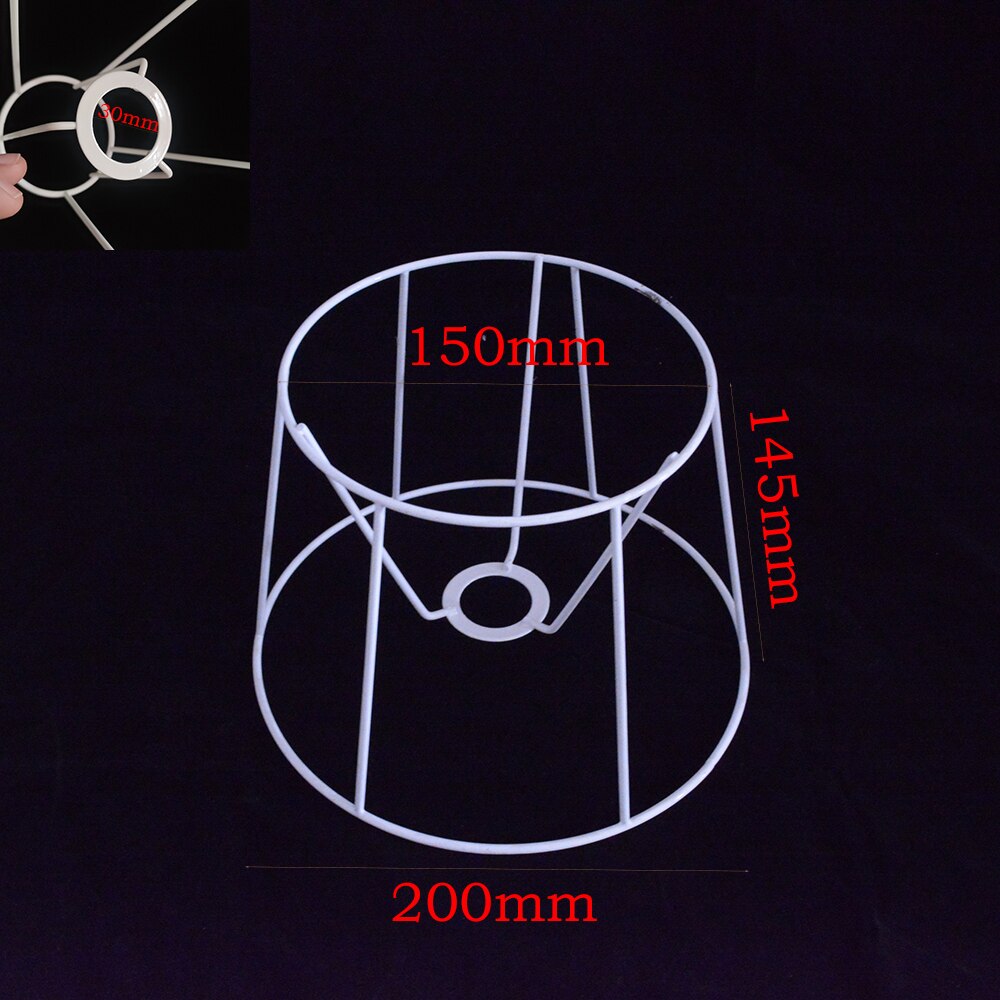 Xianfan Circular Lampshade Frame Ring 17/23.5/25.5cm Diameter Lamp Light Shade DIY Making Kit Set Iron E27 Lampshade Frame: 150 and 200 and 145