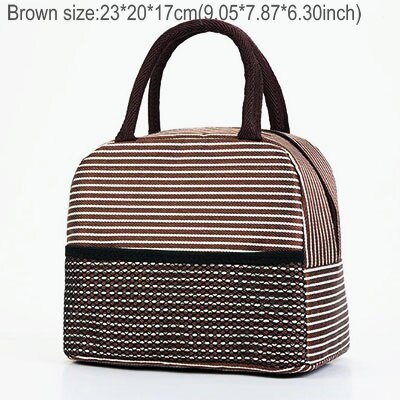 Przenośny piknik lodówka żywności torby termiczne folia aluminiowa chłodnica torebka na obiad duża pojemność torby podróżne Bolsa De na napój owocowy: brązowy